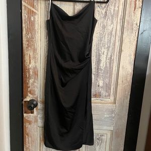 Lulu’s Hollywood Black Satin Midi